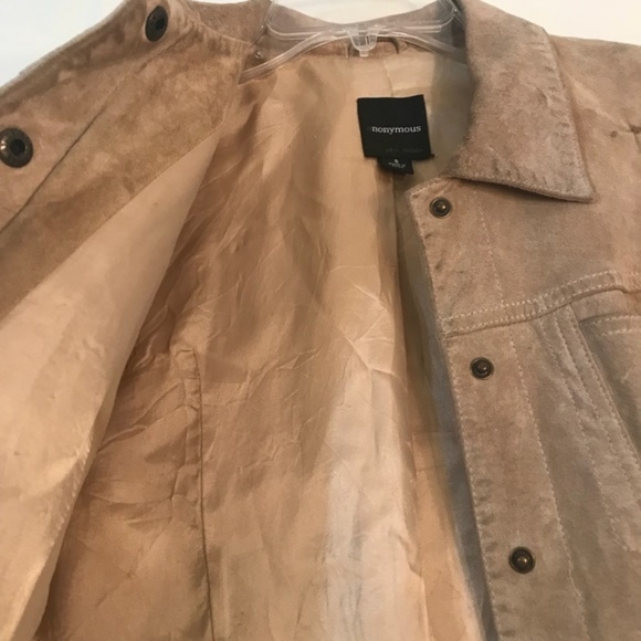 Anonymous by John Carlisle Tan Suede Button Jacket - Picture 4 of 5